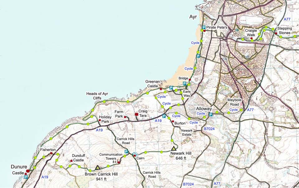 Ayr Walking Map image