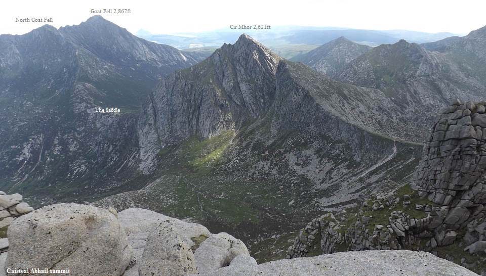 Caisteal Abhail view to Goat Fell image